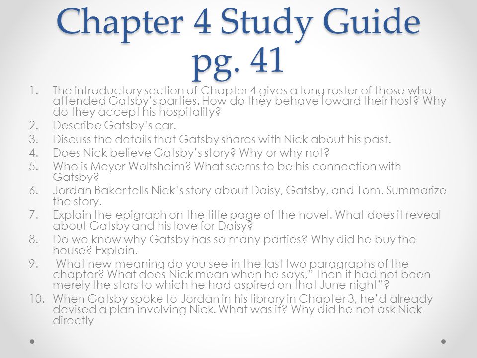 Chapter 4 Study Guide pg. 41