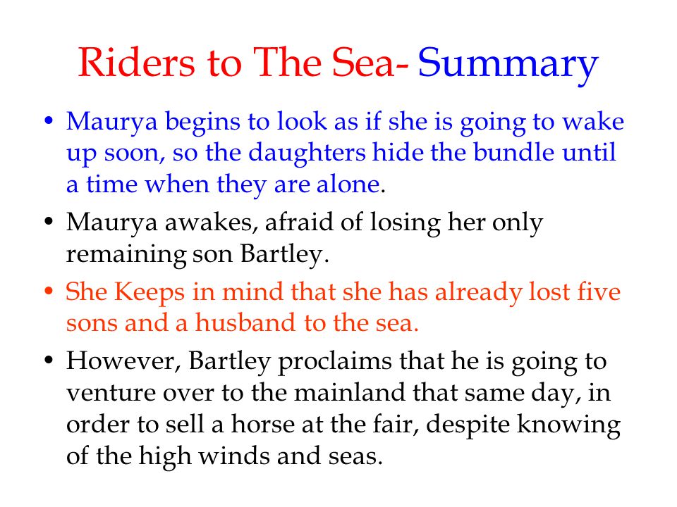 riders to the sea synopsis