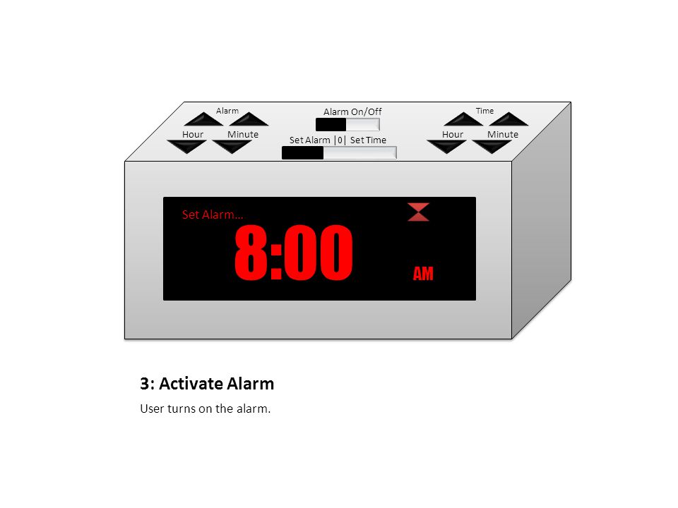 5:47 1: Default Clock State PM Alarm off, time set to 5:47PM. Hour - ppt  video online download