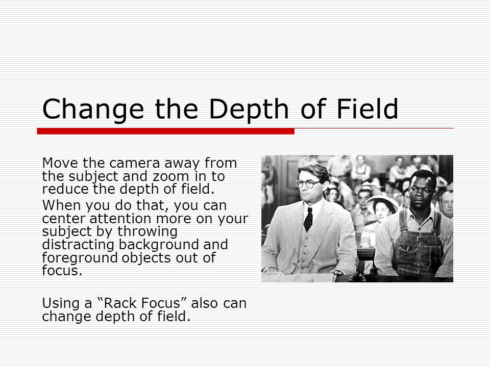 Change the Depth of Field