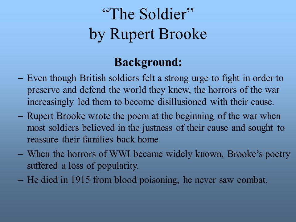 the soldier rupert brooke