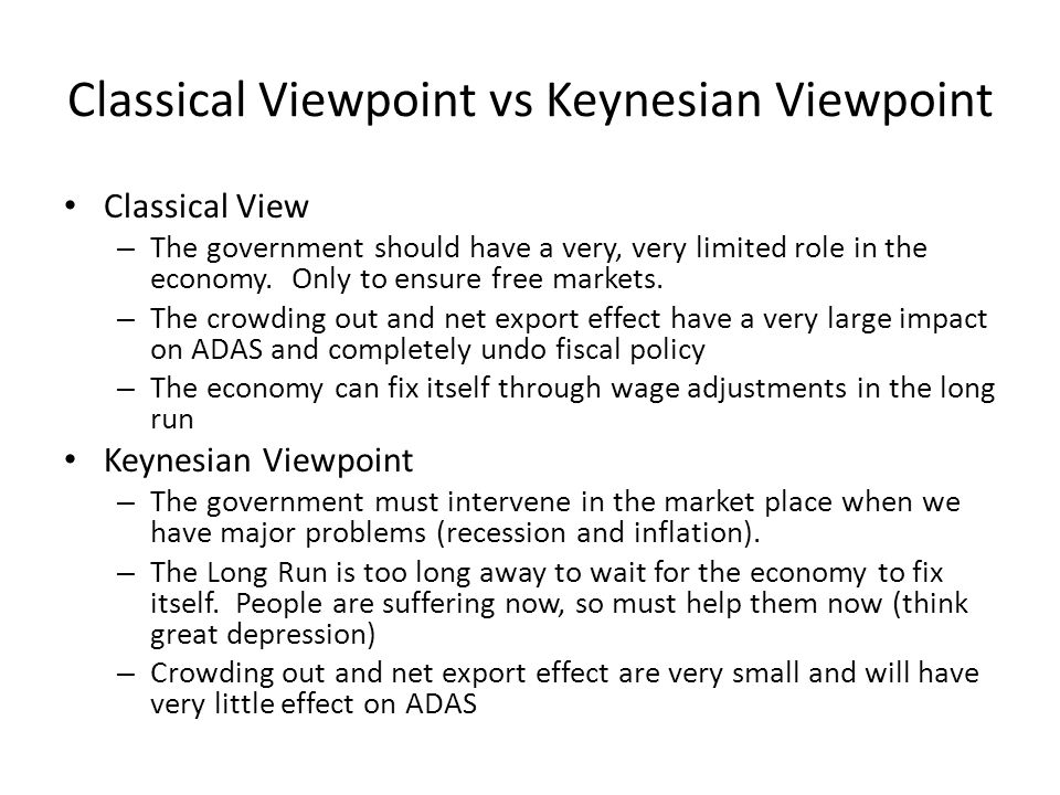 keynesian vs classical