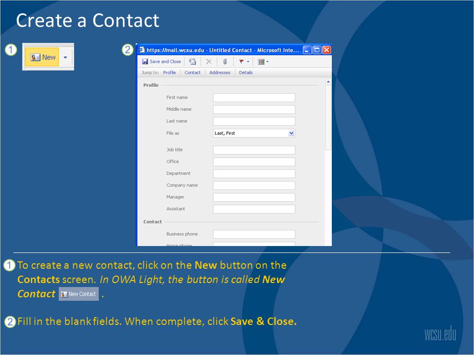 Create a Contact
