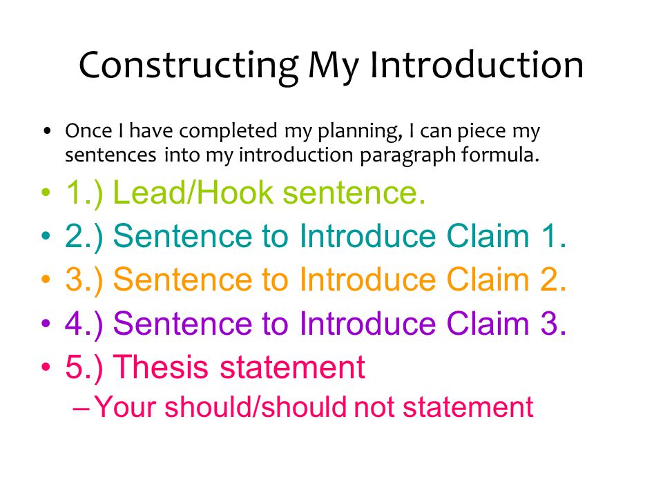 Constructing My Introduction