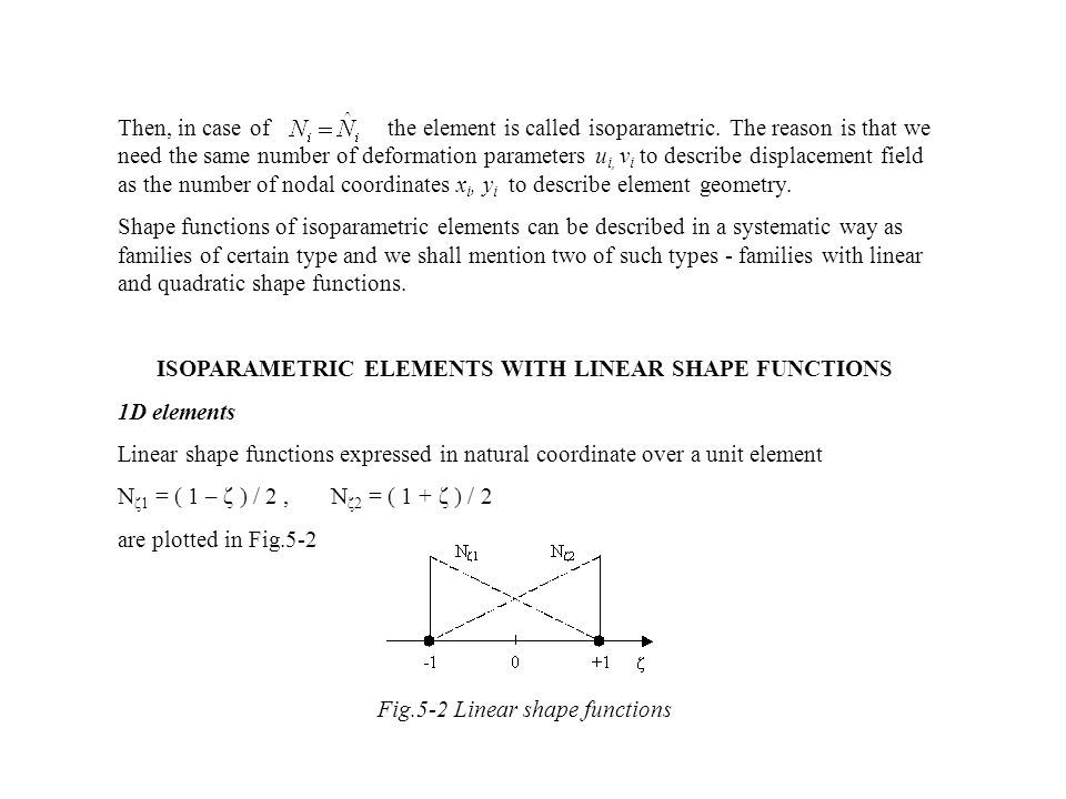 The linear isoparametric quadrilateral shape functions in