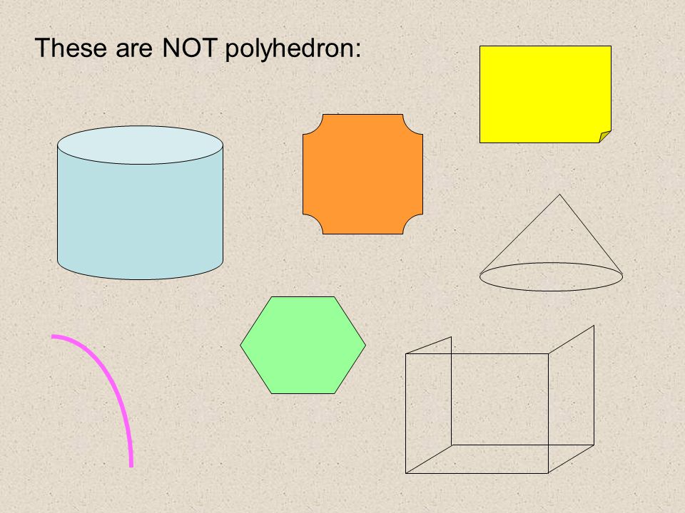 These are NOT polyhedron: