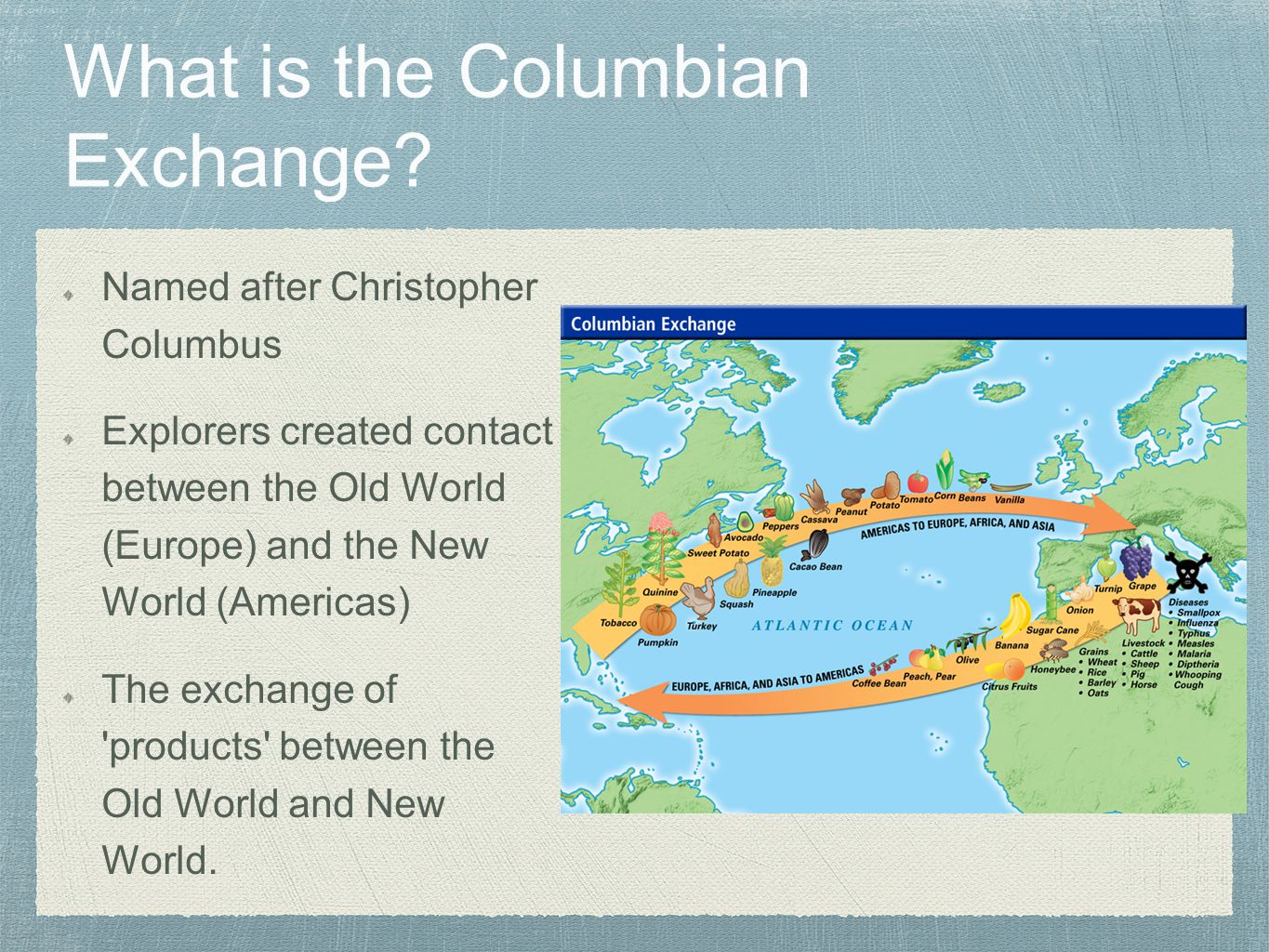 what were the demographic effects of the columbian exchange