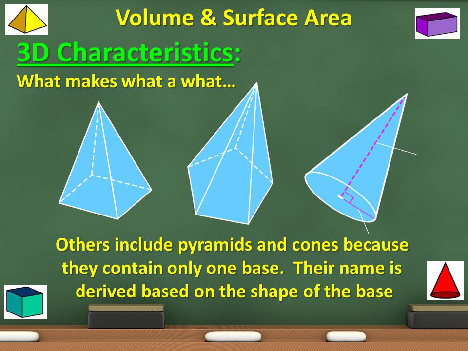 3D Characteristics: Volume & Surface Area What makes what a what…