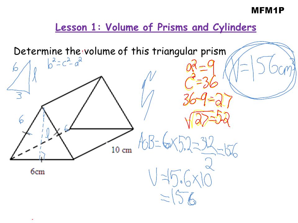 Lesson 1: Volume of Prisms and Cylinders