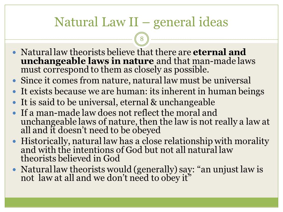 man made laws vs natural law