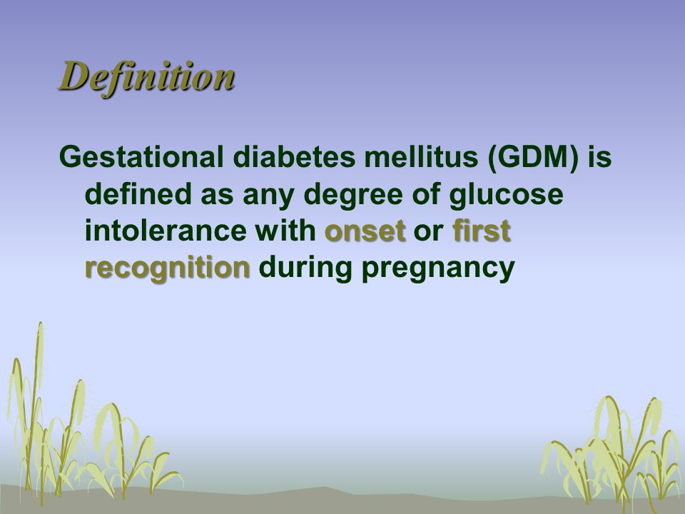 gestational diabetes definition)