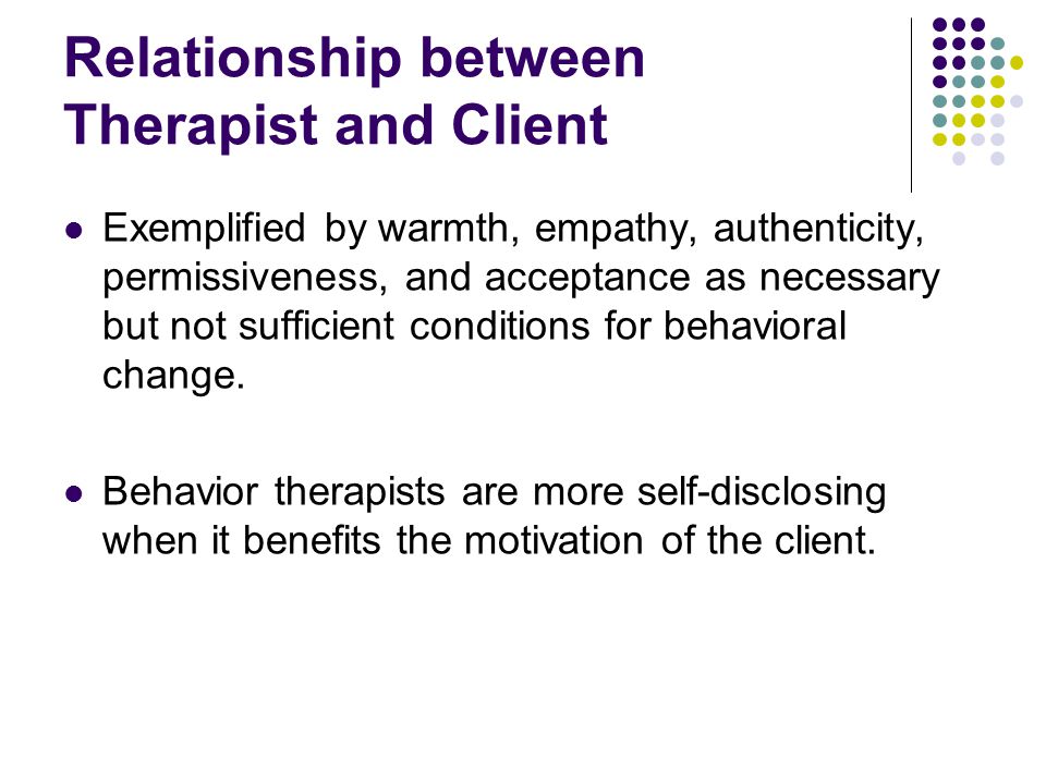 Relationship between Therapist and Client