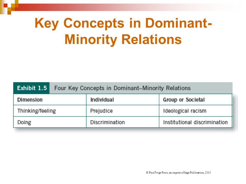 Key Concepts in Dominant-Minority Relations