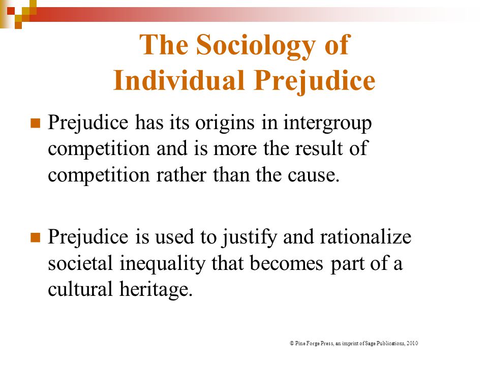 The Sociology of Individual Prejudice