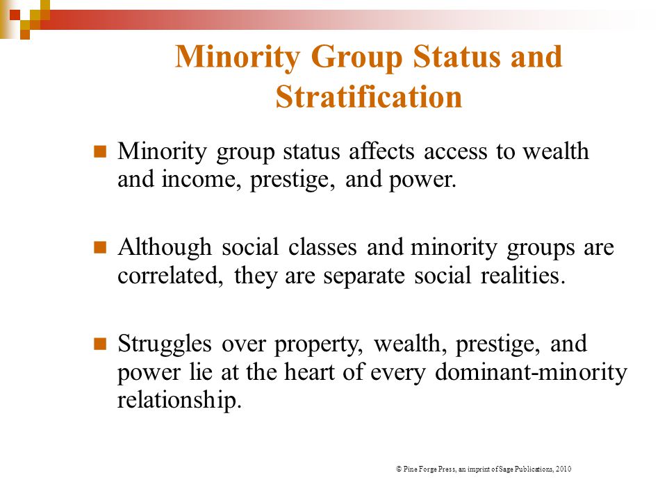 Minority Group Status and Stratification