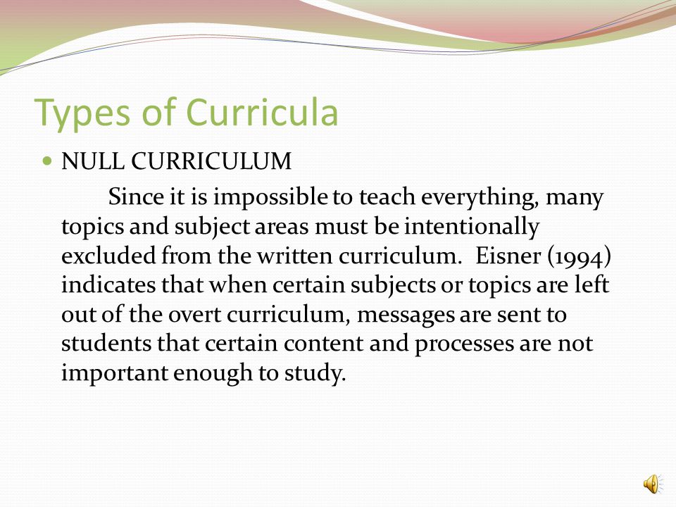 what is null curriculum