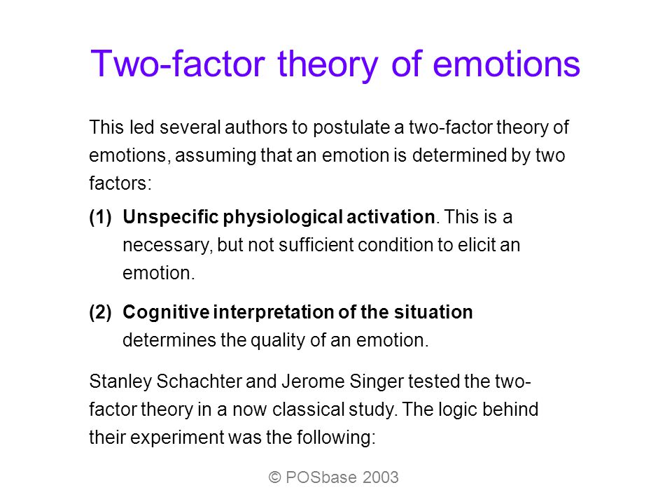 schachters 2 factor theory