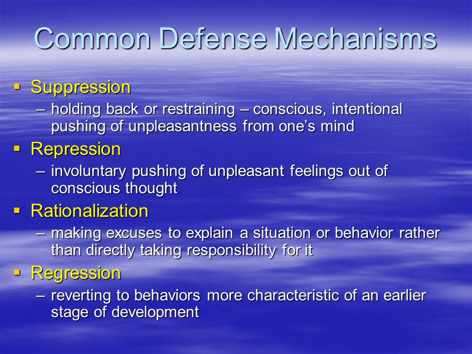 Common Defense Mechanisms