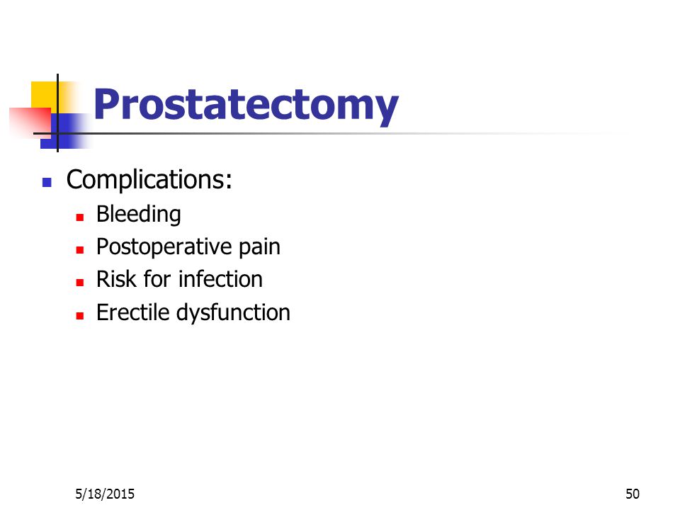 complications of prostatectomy slideshare