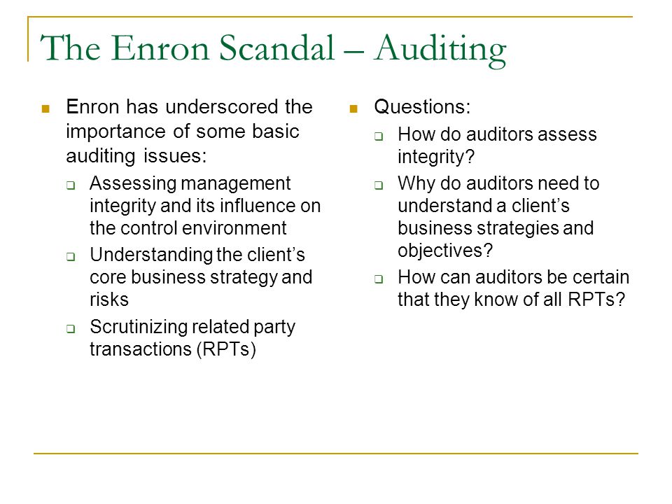 Presentation on theme: "The Enron Scandal - Timeline"- Presentati...