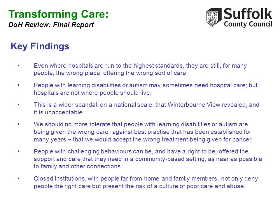 Transforming Care: DoH Review: Final Report