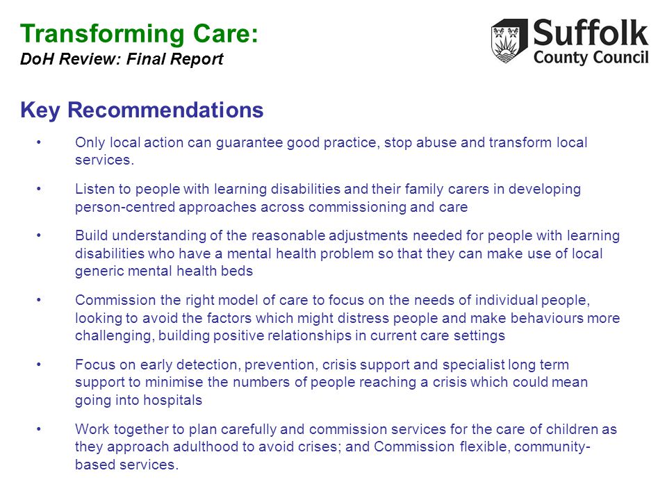 Transforming Care: DoH Review: Final Report