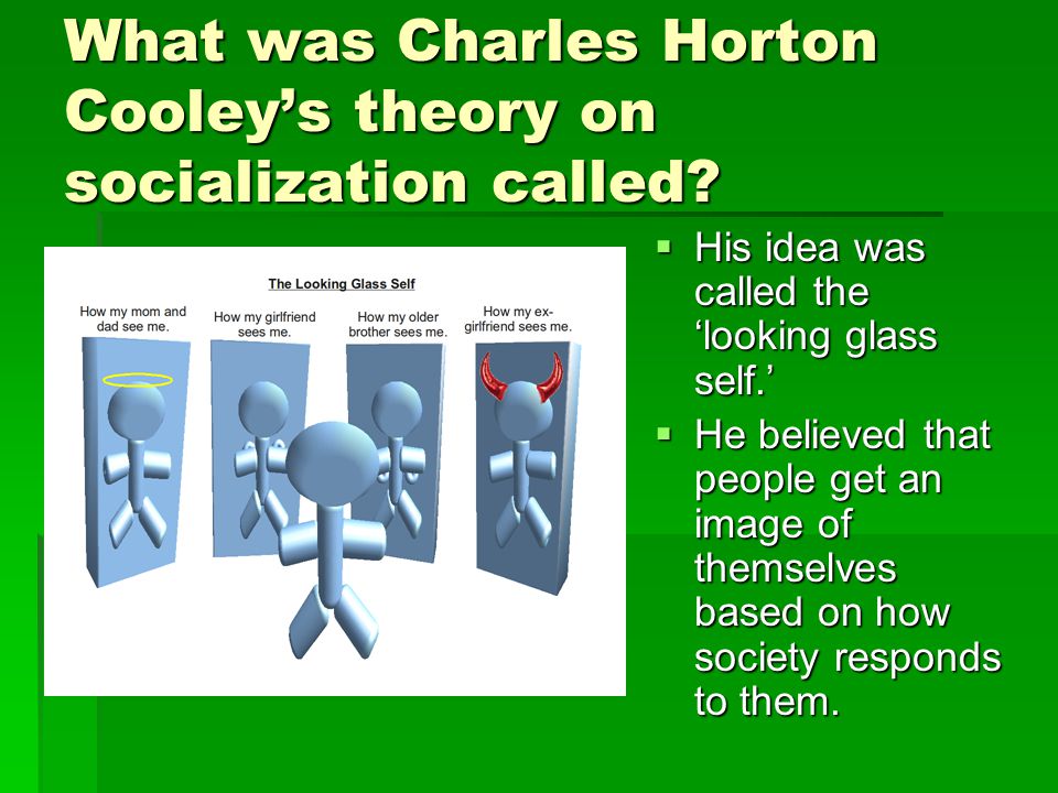 What was Charles Horton Cooley’s theory on socialization called