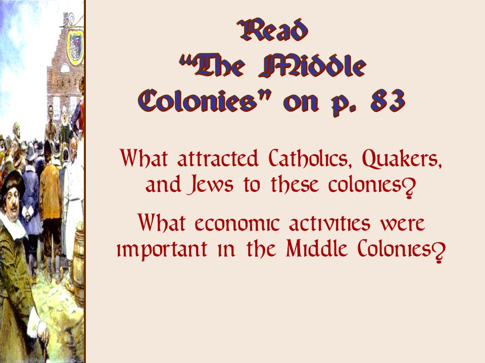middle colonies activities