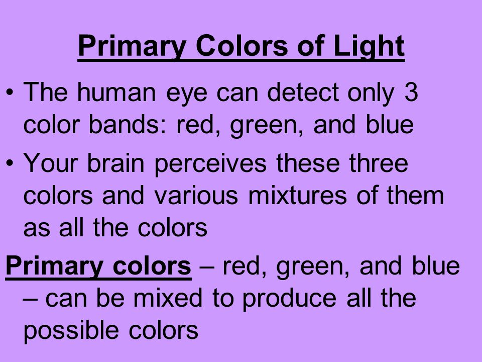 Primary Colors of Light