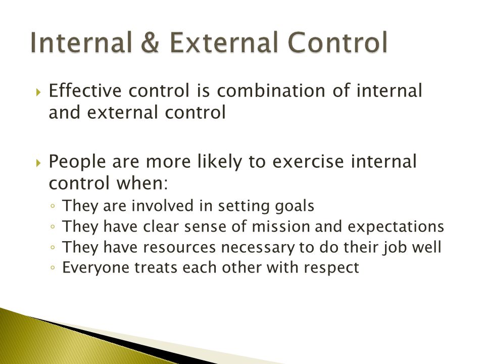 Internal & External Control