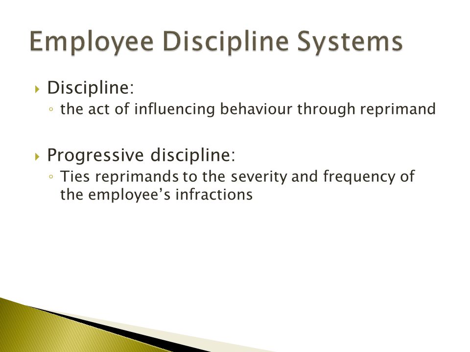 Employee Discipline Systems