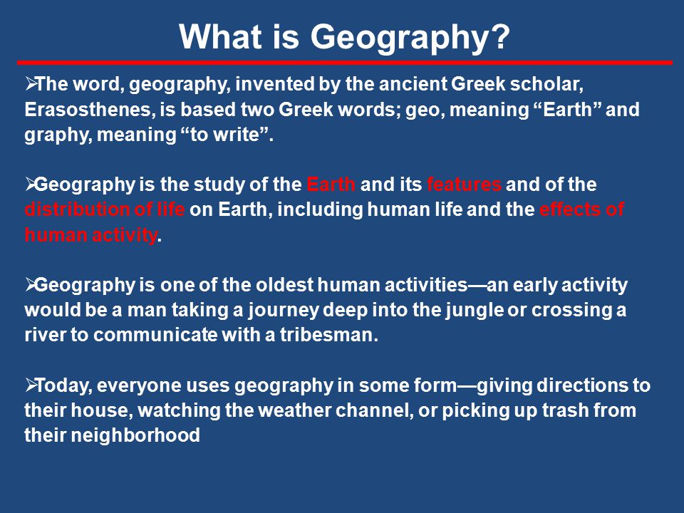 the word geography comes from the greek meaning