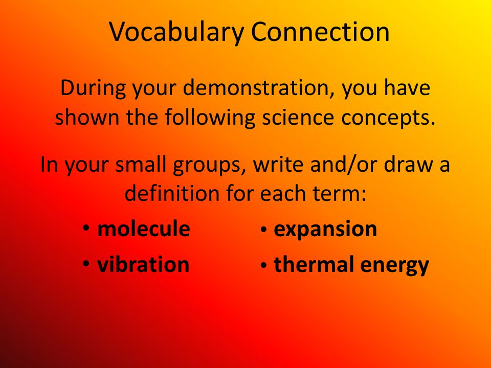 Vocabulary Connection