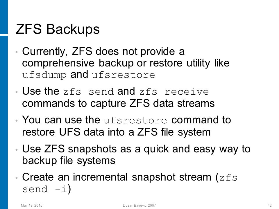 Zettabyte File System (File System Married To Volume Manager) - Ppt Download