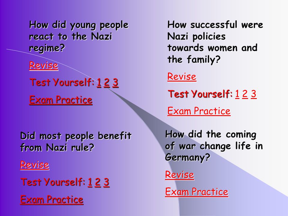 How did young people react to the Nazi regime