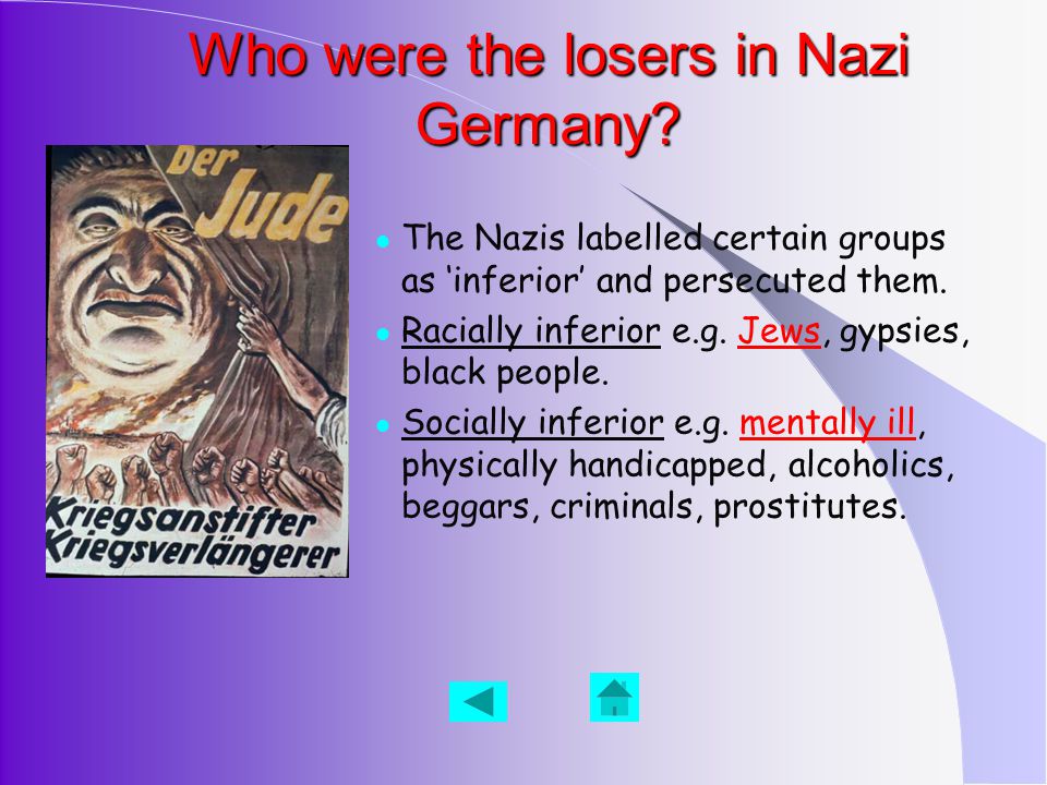 Who were the losers in Nazi Germany