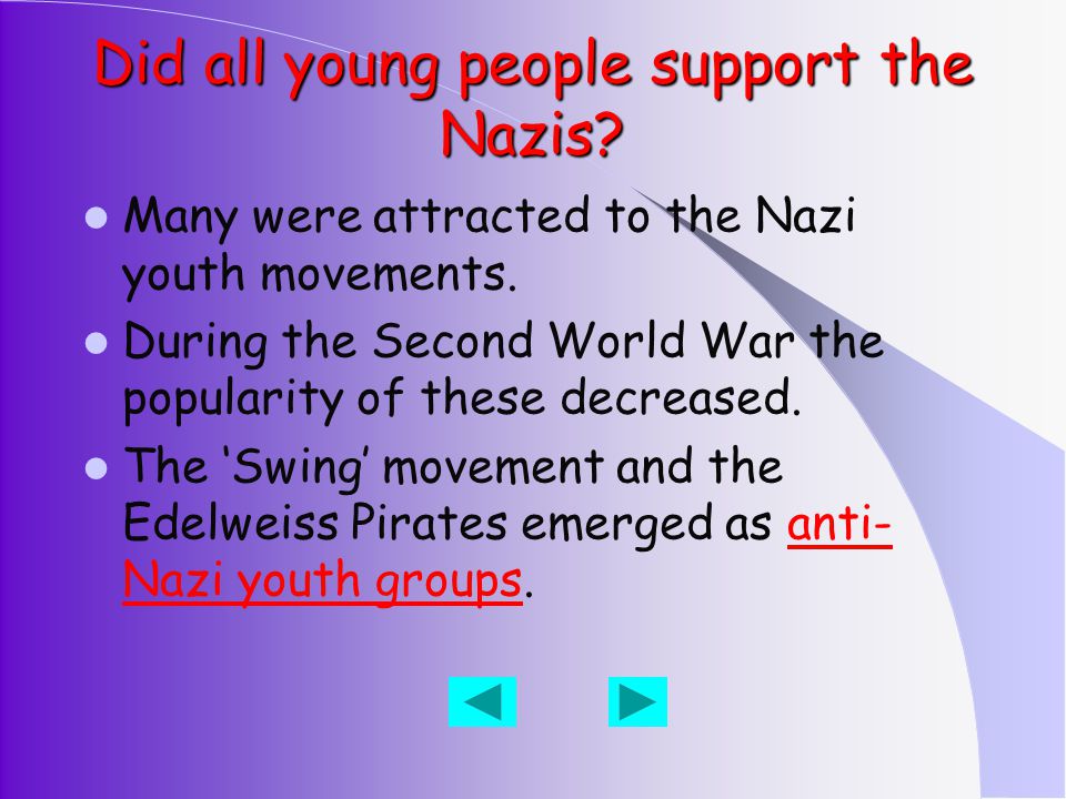 Did all young people support the Nazis