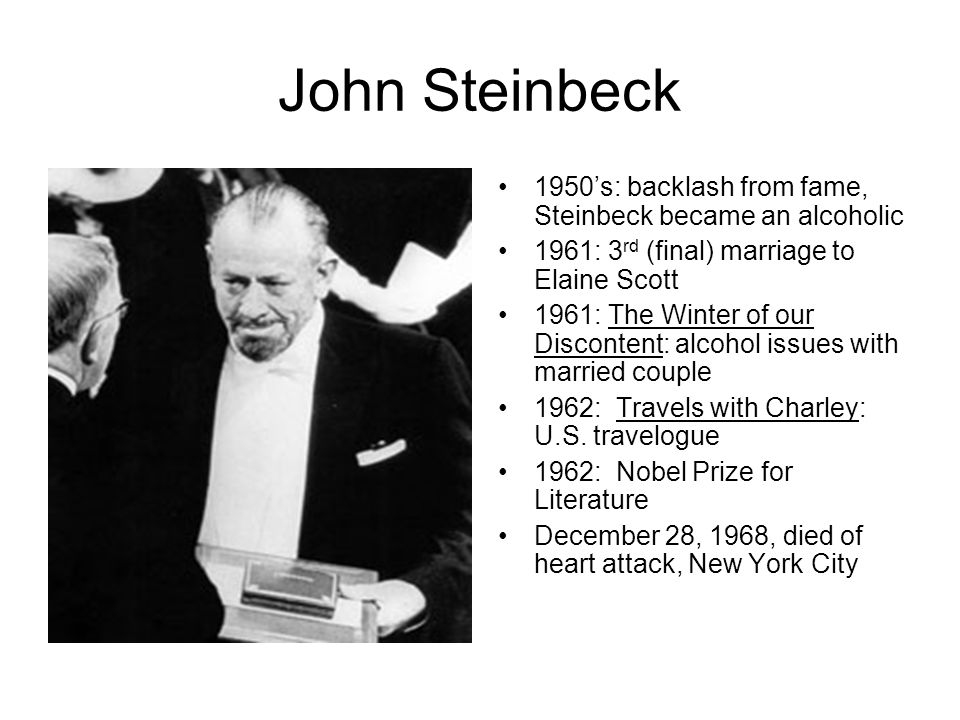 john steinbeck topics he was interested in