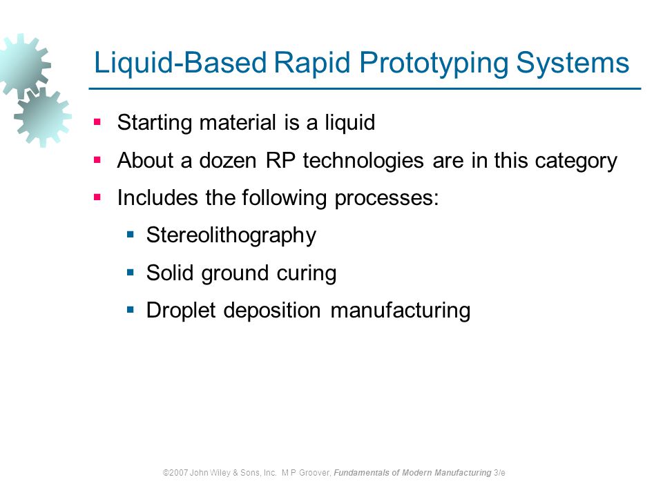 Liquid-Based Rapid Prototyping Systems