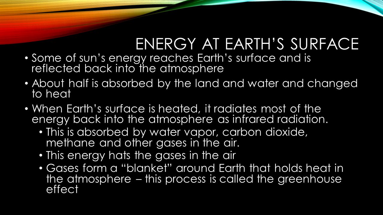 Energy at earth’s surface