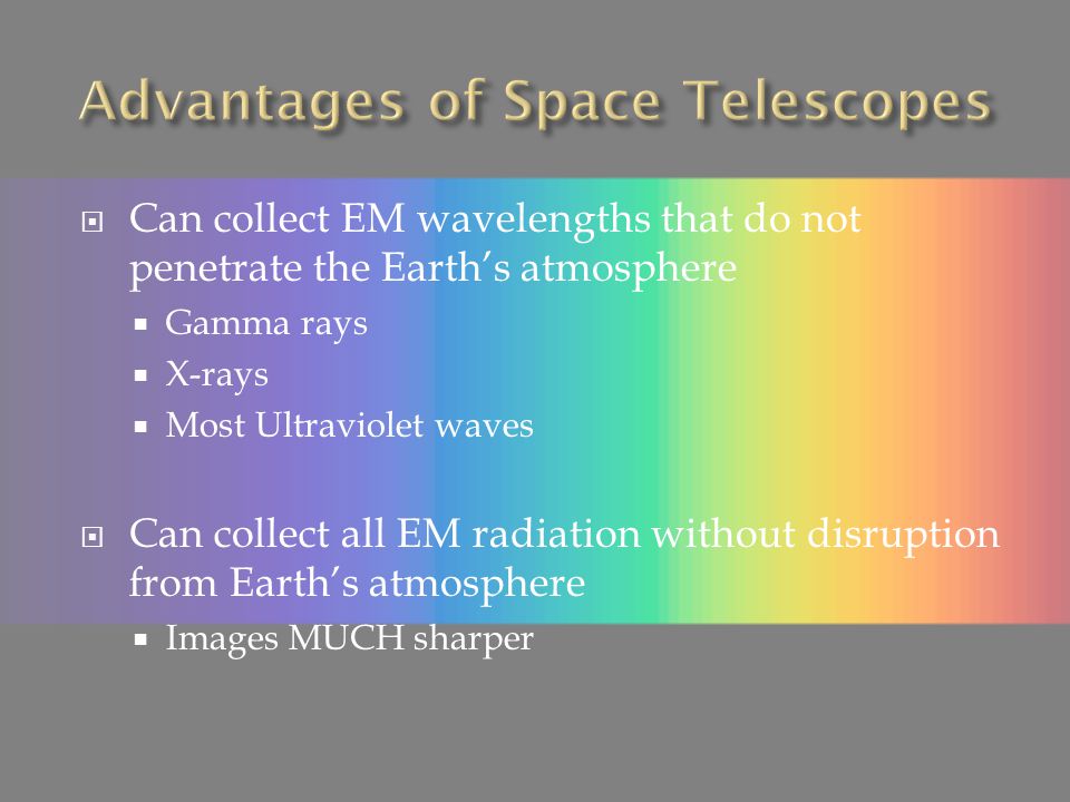 Advantages of Space Telescopes