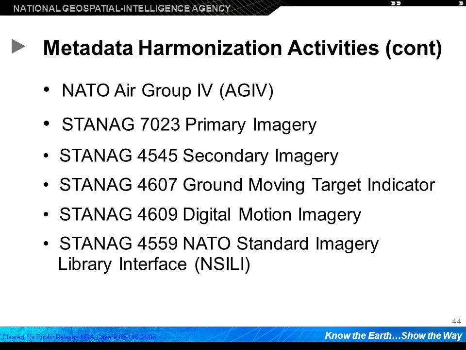 Metadata Harmonization Activities (cont)