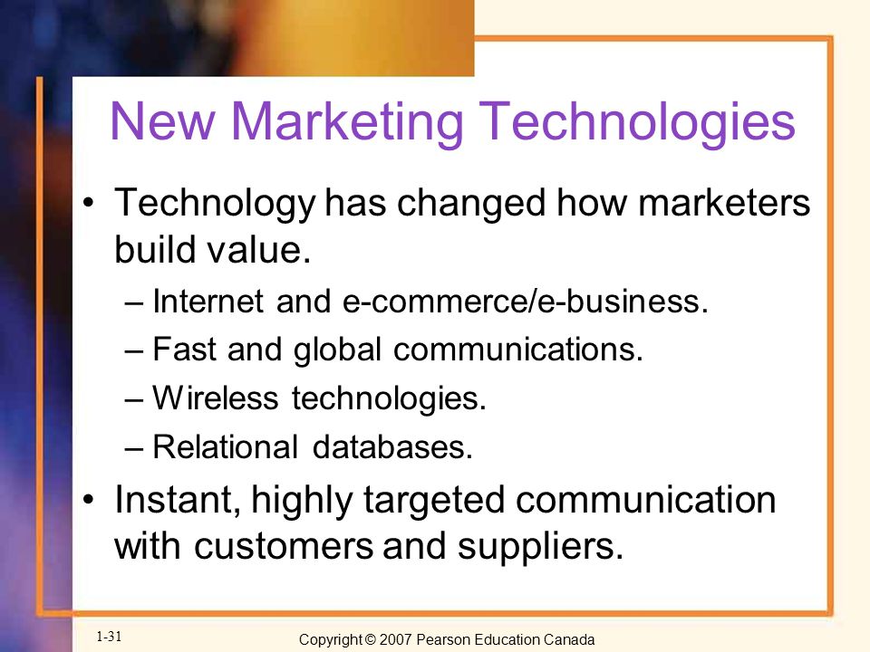 New Marketing Technologies