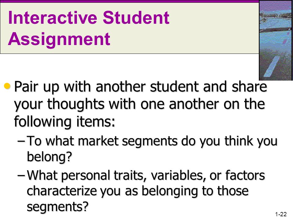 Interactive Student Assignment