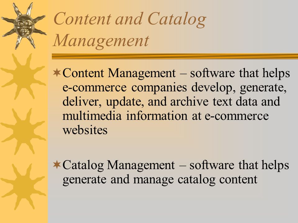 Content and Catalog Management