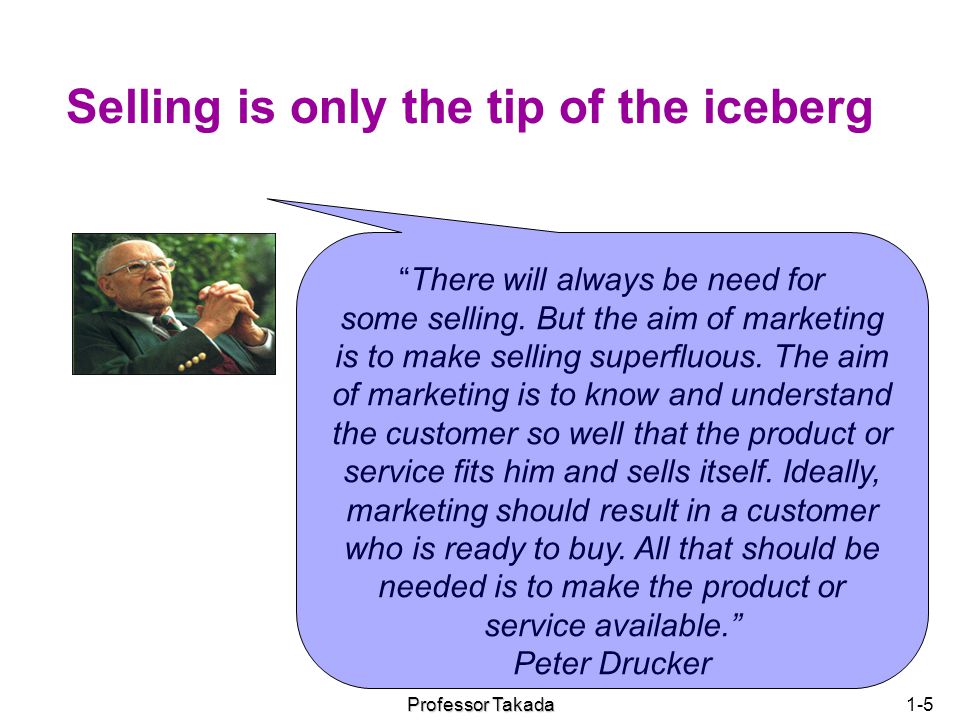 Selling is only the tip of the iceberg