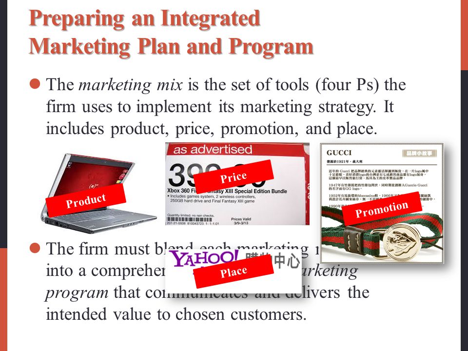 Preparing an Integrated Marketing Plan and Program