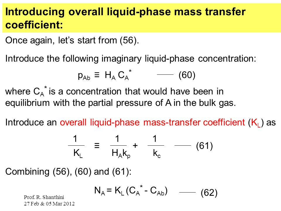 PM3125: Lectures 1 to 5 Content: Mass transfer: concept and theory - ppt  download