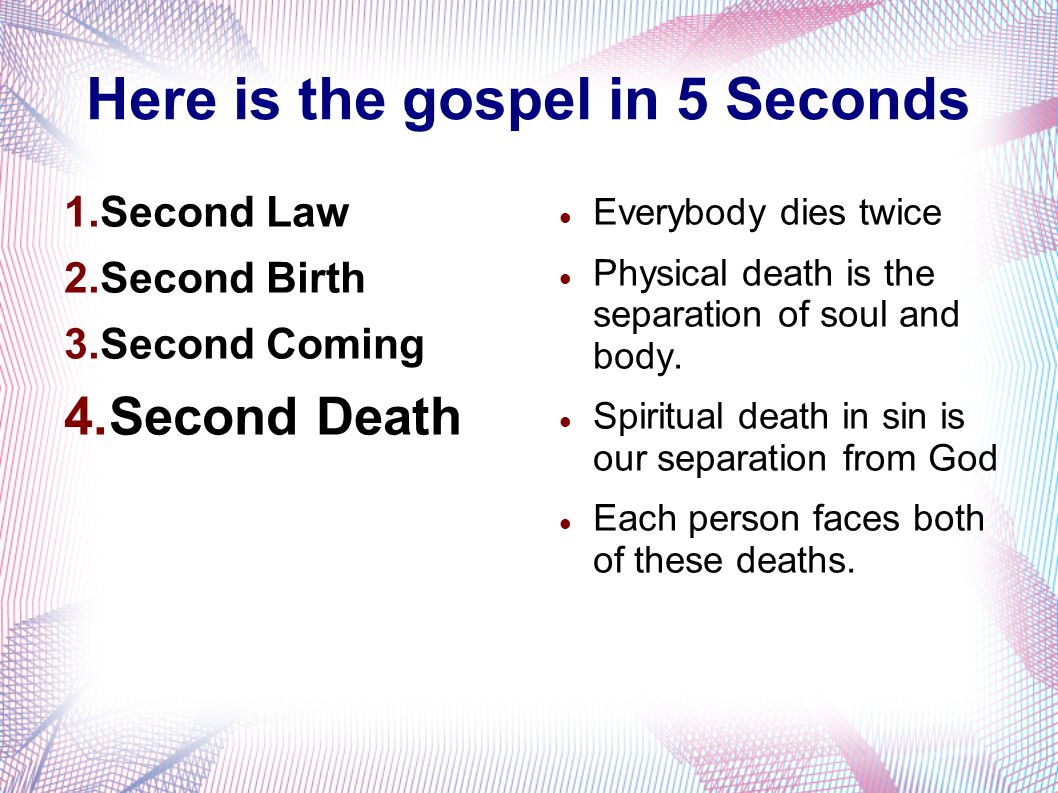 Here is the gospel in 5 Seconds