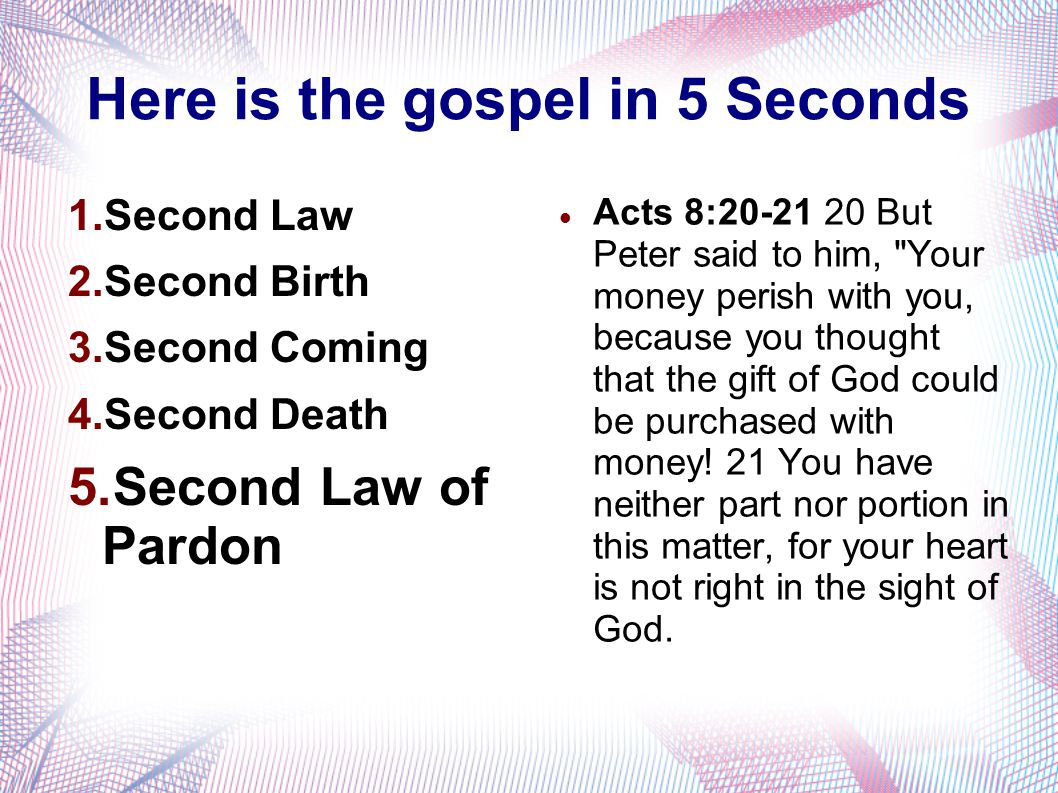 Here is the gospel in 5 Seconds